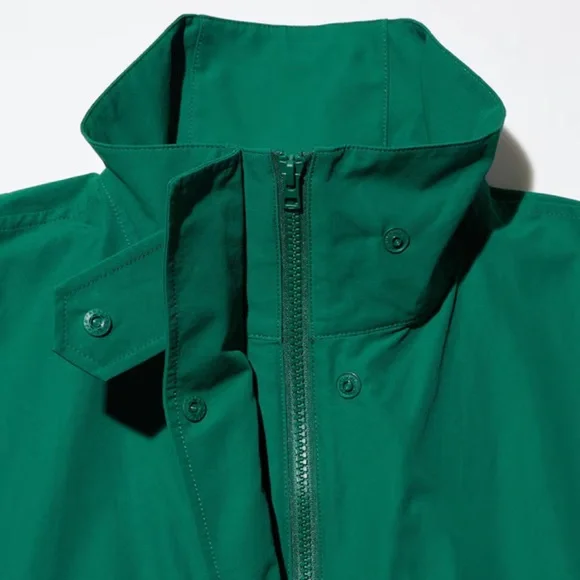 Uniqlo C Stand Collar trench cotton nylon black size XS rain minimal the row - Picture 9 of 17